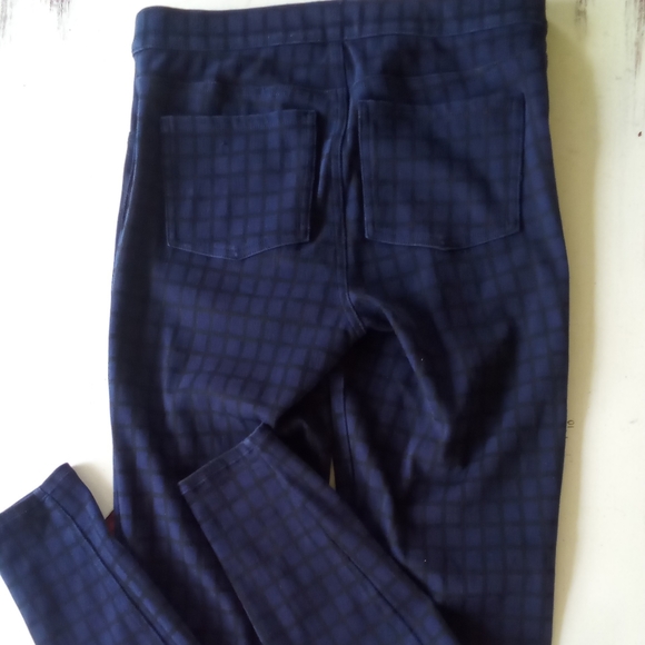 Spanx navy blue plaid leggings - Picture 7 of 9